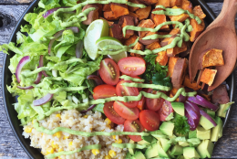 Taco Bowl with Avocado Lime Dressing