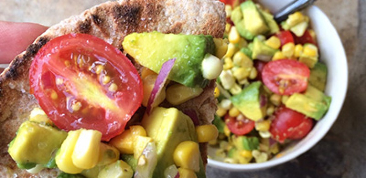 Avocado, Corn and Tomato