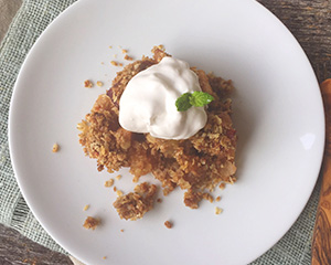 Apple Peach Crumble