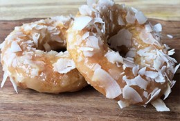 Coconut Glazed Cake Donuts