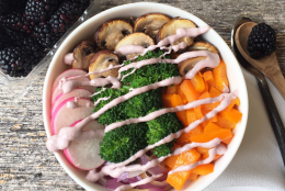 Balance Bowl with Blackberry Maple Tahini