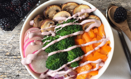 Balance Bowl with Blackberry Maple Tahini