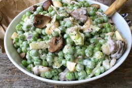 Sweet Pea + Savory Mushroom Salad