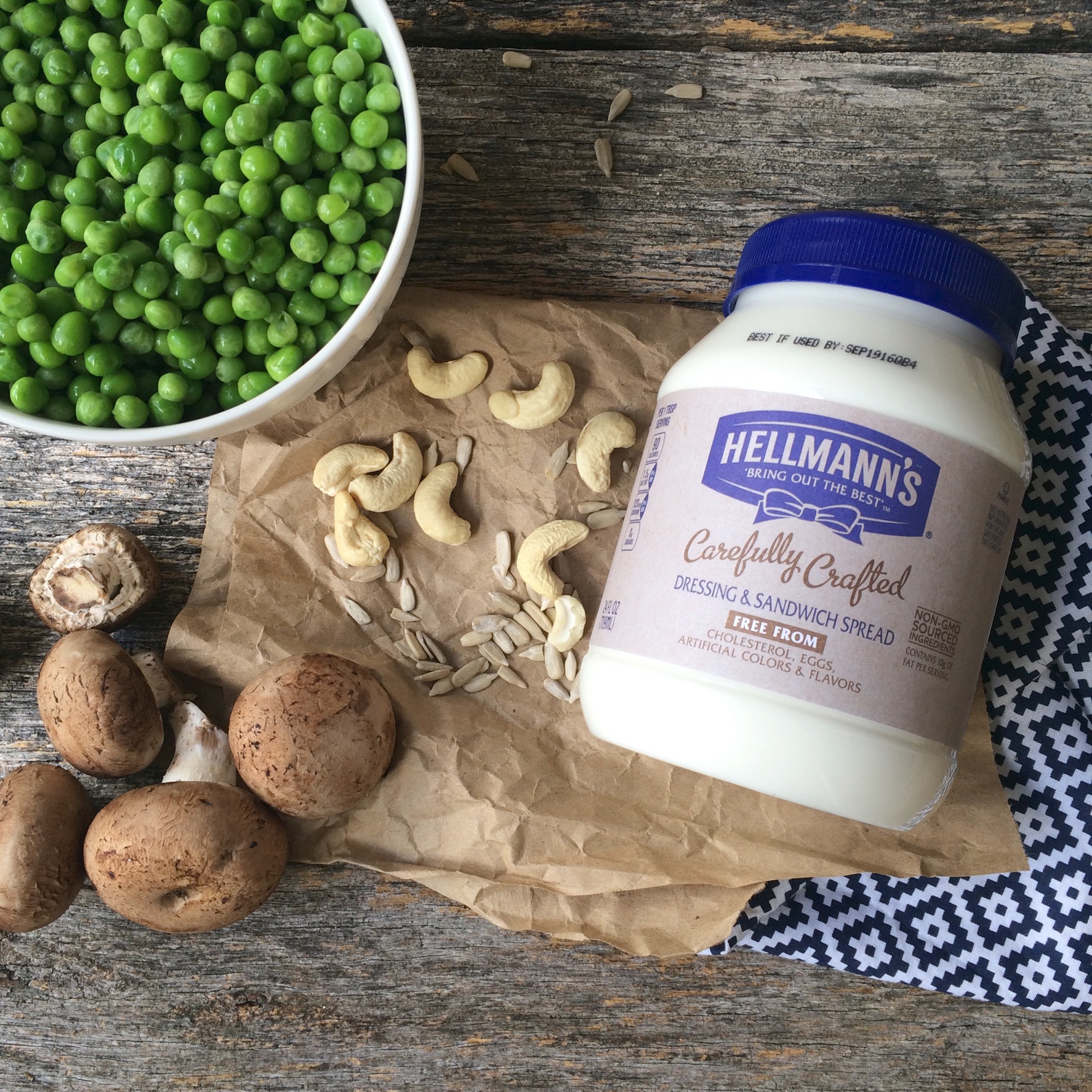 Sweet Pea + Savory Mushroom Salad