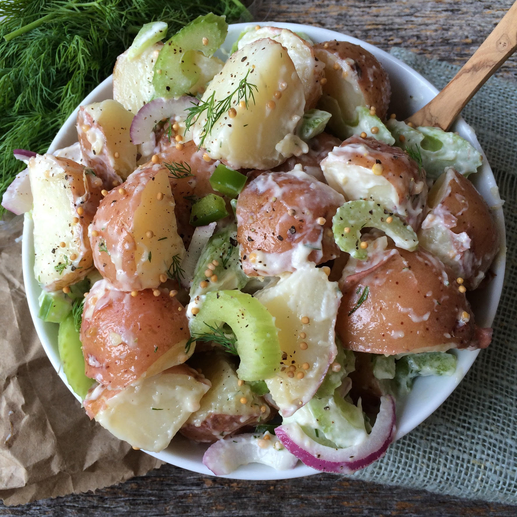 Loaded Red Skin Potato Salad
