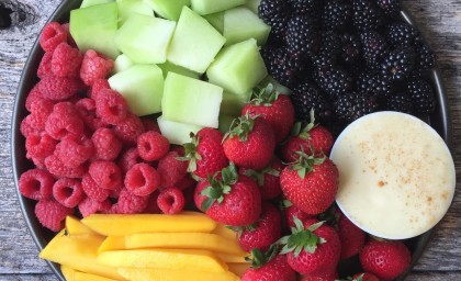 Rainbow Fruit with Pineapple Dip