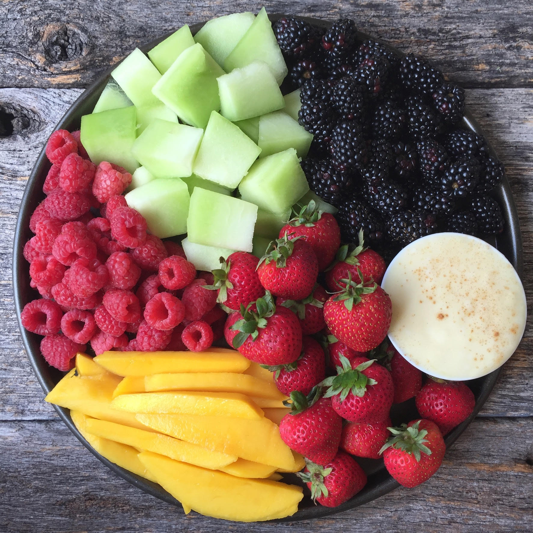 Rainbow Fruit with Pineapple Dip